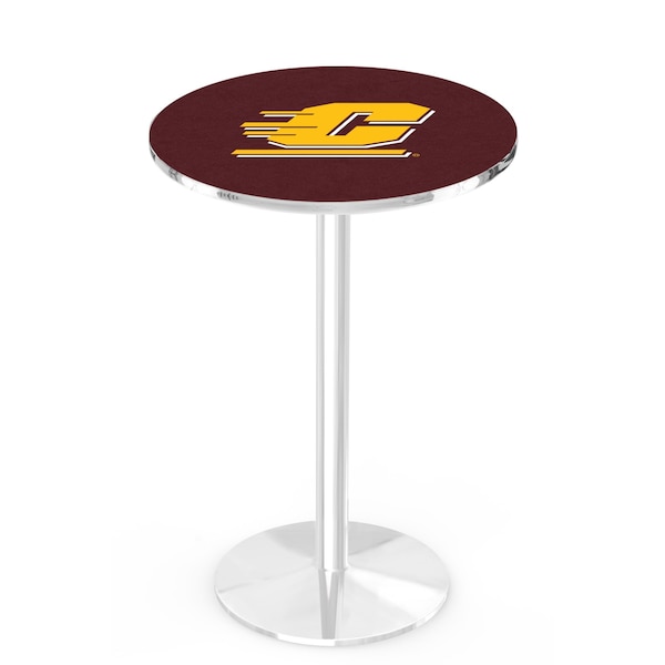 42" Chrome Central Michigan Pub Table